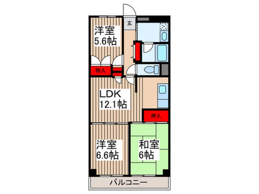 間取図 北本ハイデンス壱番街（1011）