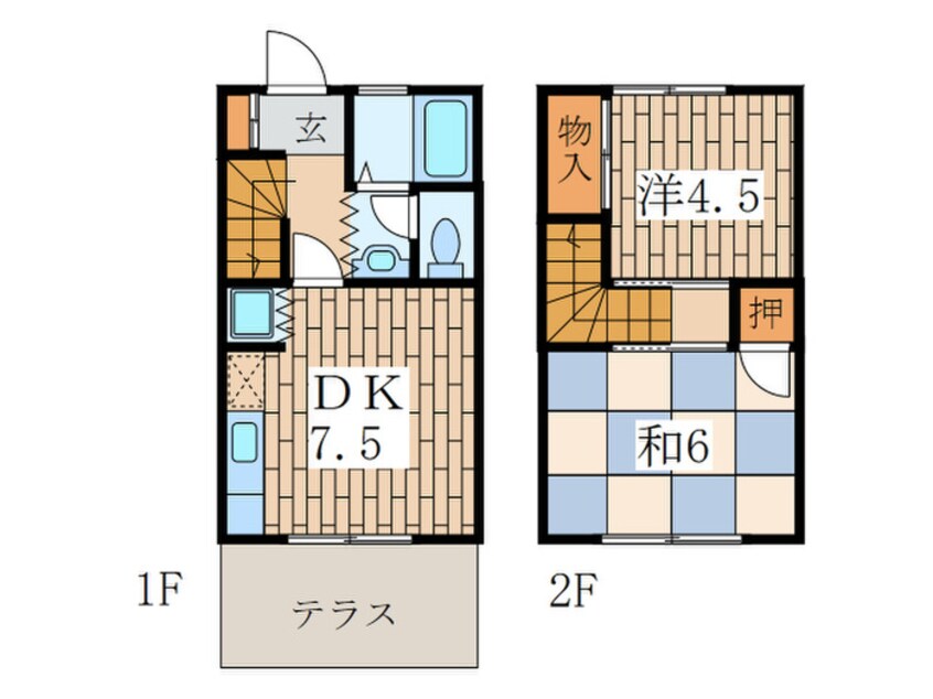 間取図 シャトルシモナガヤＢ