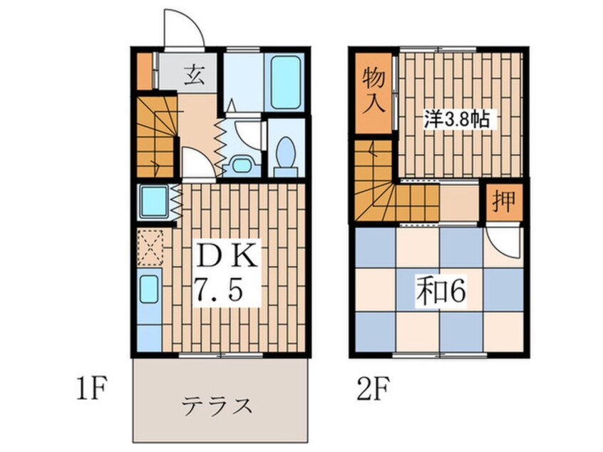 間取図 シャトルシモナガヤＢ