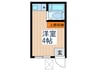 三上ハイツ 1Rの間取り