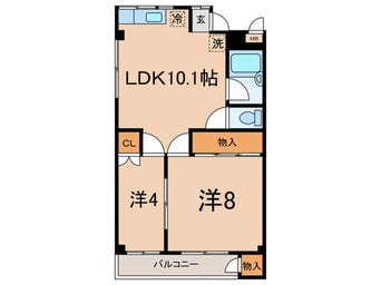 間取図 コーポ睦