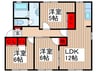 フレグランス井野 3LDKの間取り