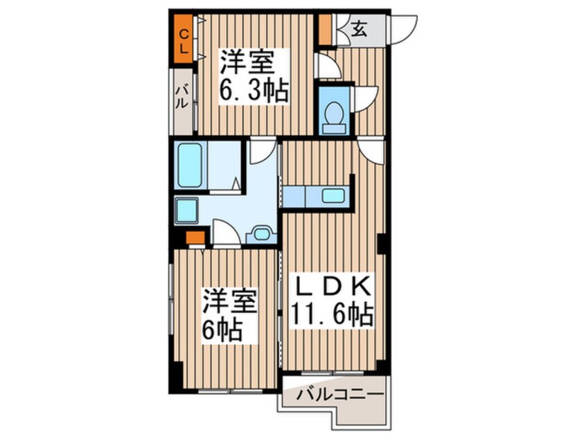 間取図 メゾンサンセ－ル