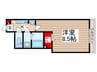 南流山ヒルズ 1Kの間取り