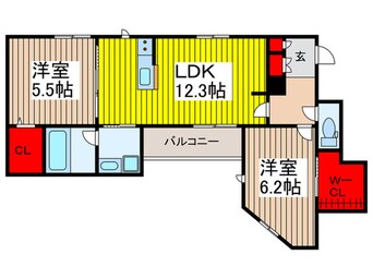 間取図 仮)クアドリフォリオ北浦和