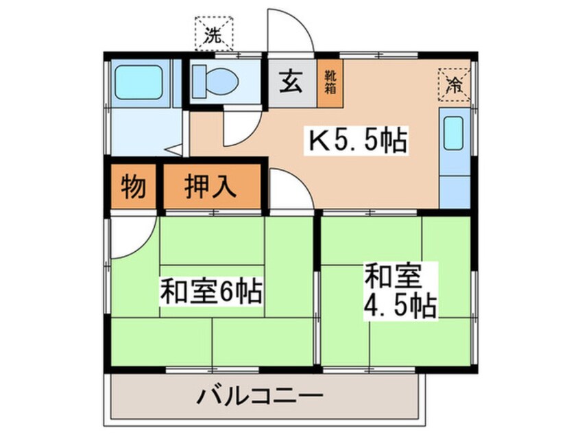 間取図 旭ハイツＢ棟