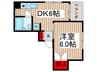 森坂ビル 1DKの間取り