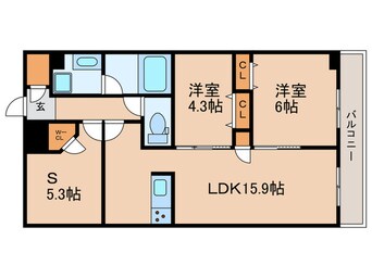 間取図 プライムガーデン若木