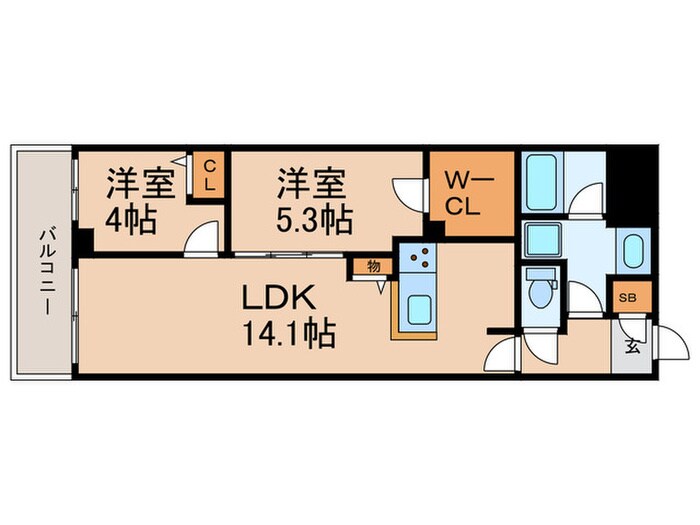 間取り図 プライムガーデン若木
