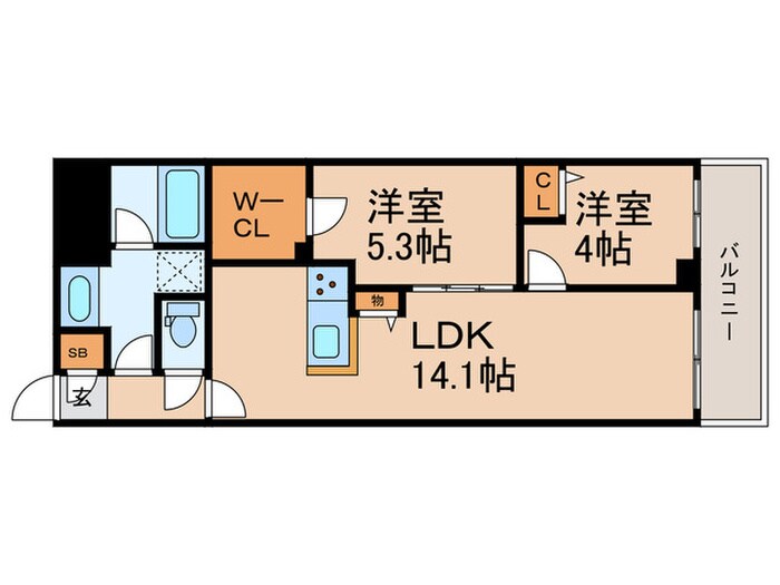 間取り図 プライムガーデン若木