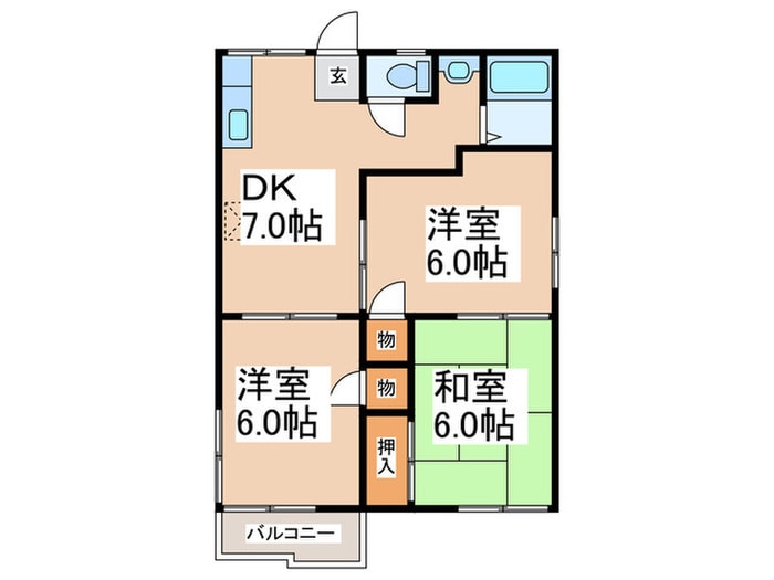 間取り図 コスモハイツ
