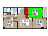 メゾンドアムール 3LDKの間取り