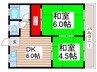 コーポタカナガ 2DKの間取り