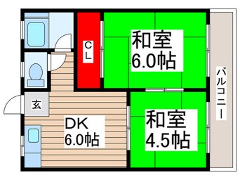 間取図 コーポタカナガ