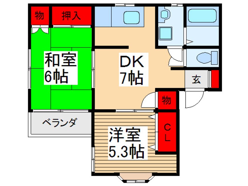 間取図 ふぉれすとわか葉