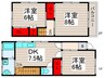 松原方貸家２ 3DKの間取り