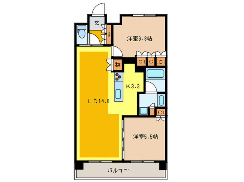 間取図 パークキューブ西ヶ原ステージ