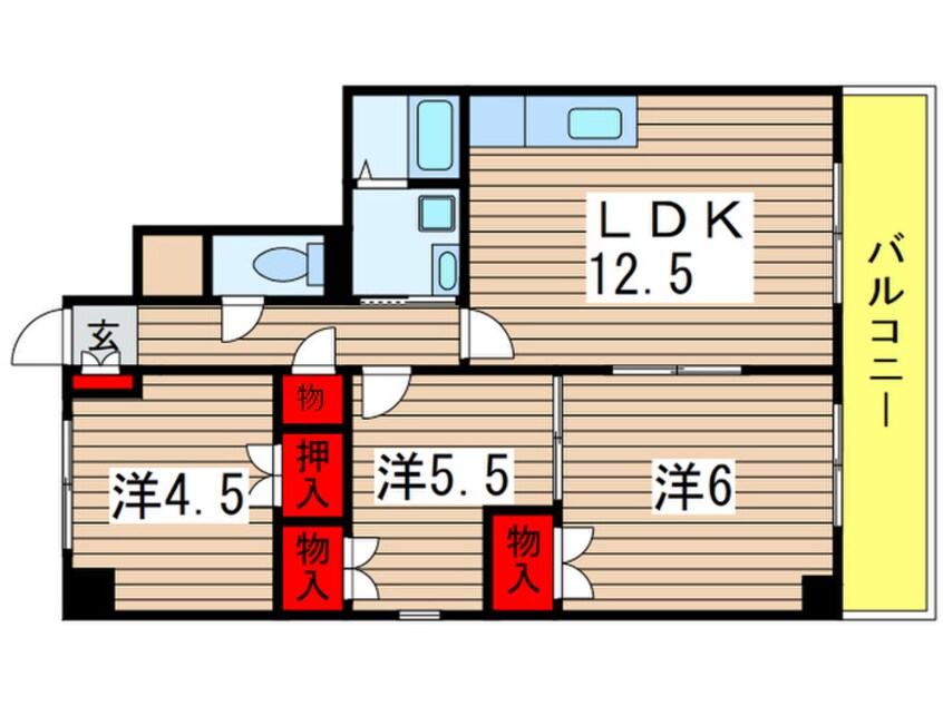 間取図 エクセルハイム城山