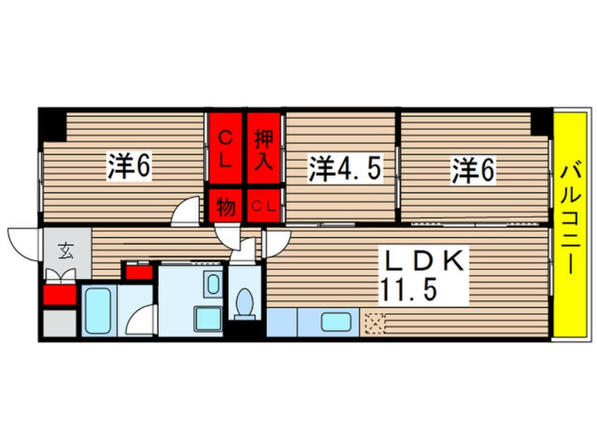 間取図 エクセルハイム城山
