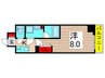 ユリカロゼ五反野Ⅱ（801） 1Kの間取り