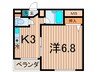 リバ－スト－ン瑞江 1Kの間取り