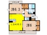 framboise 2LDKの間取り
