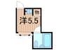 グリーンテラス水奈月I・Ⅱ・Ⅲ 1Rの間取り