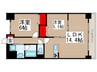 With Ibis 2LDKの間取り
