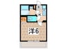 ＳＨレジデンスⅡ 1Kの間取り