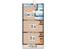 シーサイドコーポ 2DKの間取り