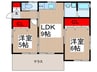仮)牛沼貸家 2LDKの間取り