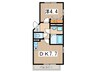 キャロットⅢ 1DKの間取り