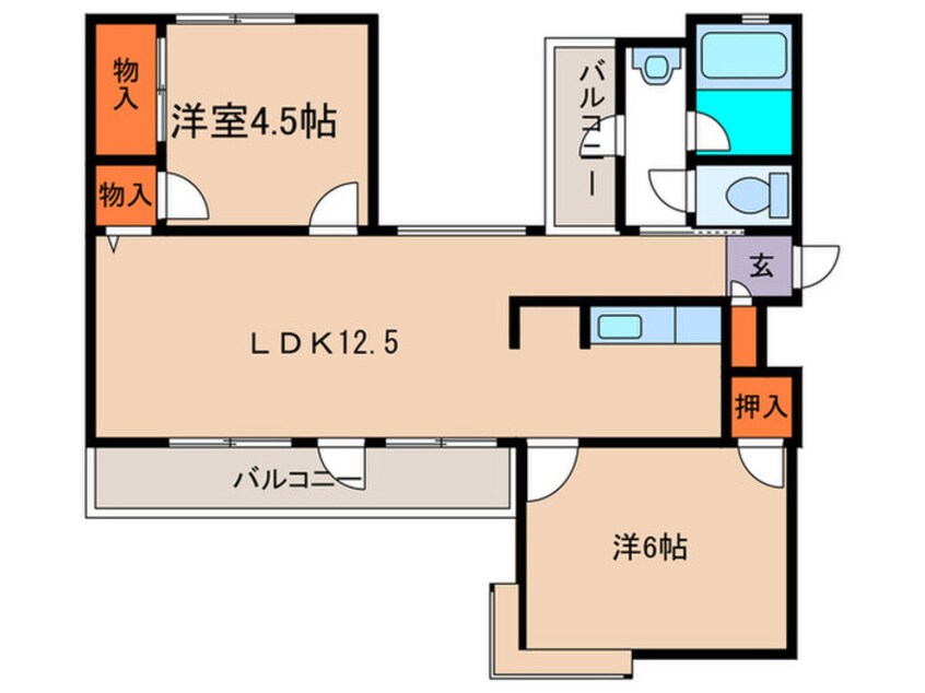 間取図 ツインコートたちばな台　E棟