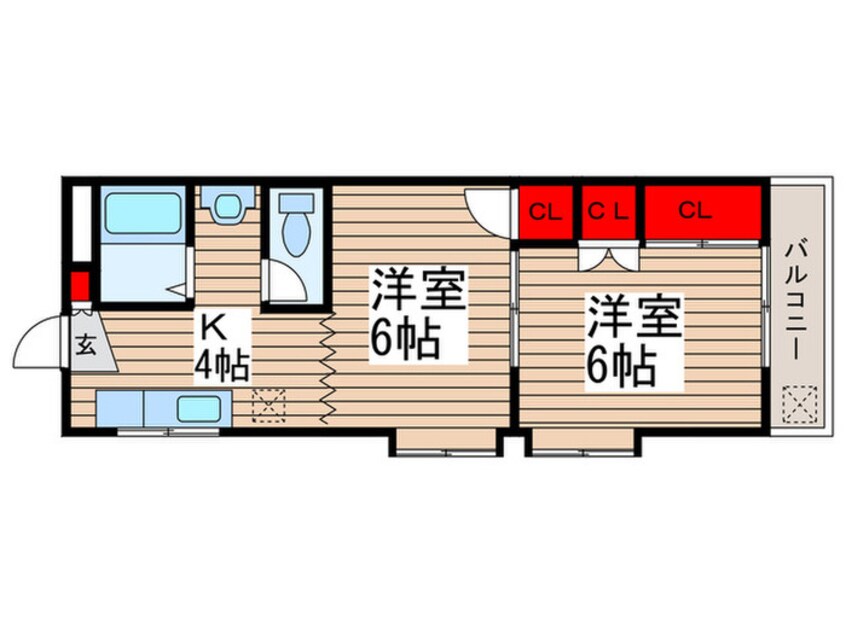 間取図 レジデンスハザマ