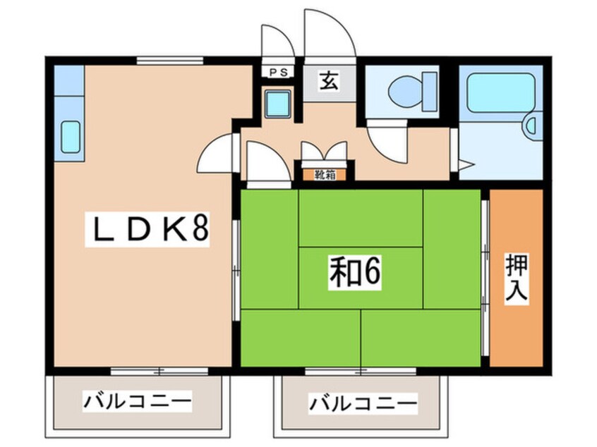 間取図 エイブルシティー妻田