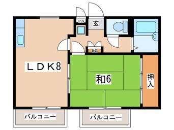 間取図 エイブルシティー妻田