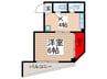 コ－ポコスモス 1Kの間取り
