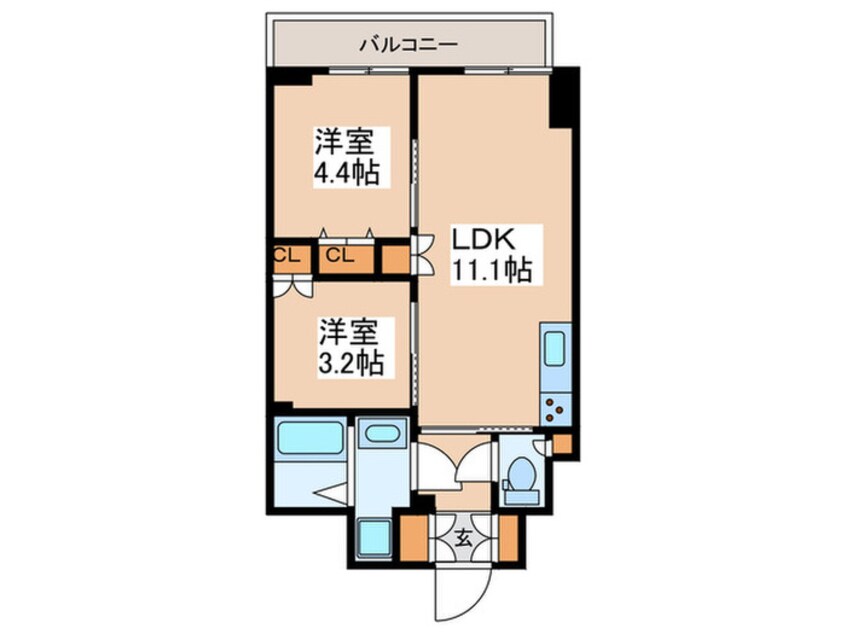 間取図 ﾚｼﾞﾃﾞｨｱ荻窪Ⅲ