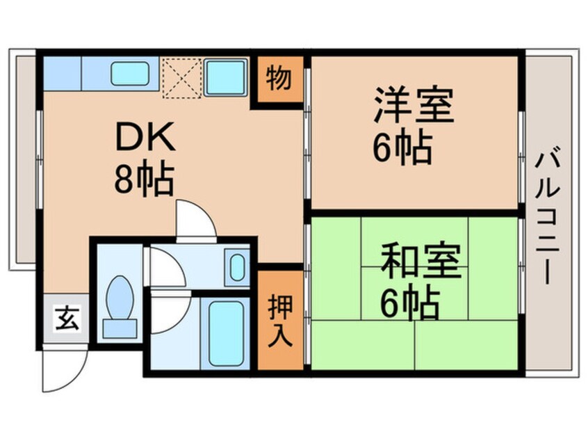 間取図 ヒルトップマンション石原