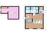 プリマ八番館 1Kの間取り