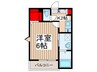 MELDIA武里Ⅱ 1Kの間取り