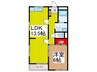コミネマンション 1LDKの間取り