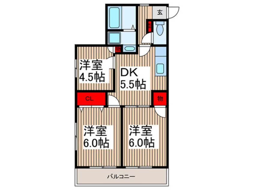 間取図 タナカハイツ