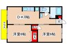サイレントパ－ク１３ 2DKの間取り