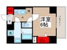 ミレドゥーエ門前仲町 1Kの間取り