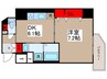 ミレドゥーエ門前仲町 1DKの間取り