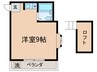 コ－ポ玉置 1Rの間取り