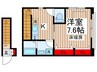 ＨＯＯＺＵＫＩハイム 1Kの間取り