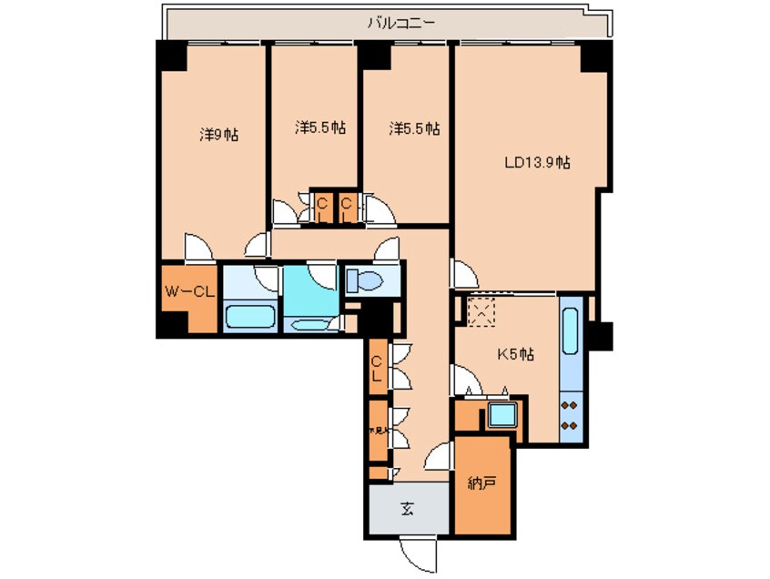 間取図 小石川パ－クタワ－