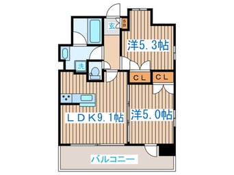 間取図 ラクラス幡ヶ谷